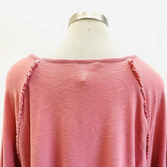 NWT LAUREN CONRAD Women Long Sleeve Pullover Round Neck Pink Shirt Plus Size XXL - Picture 7 of 12